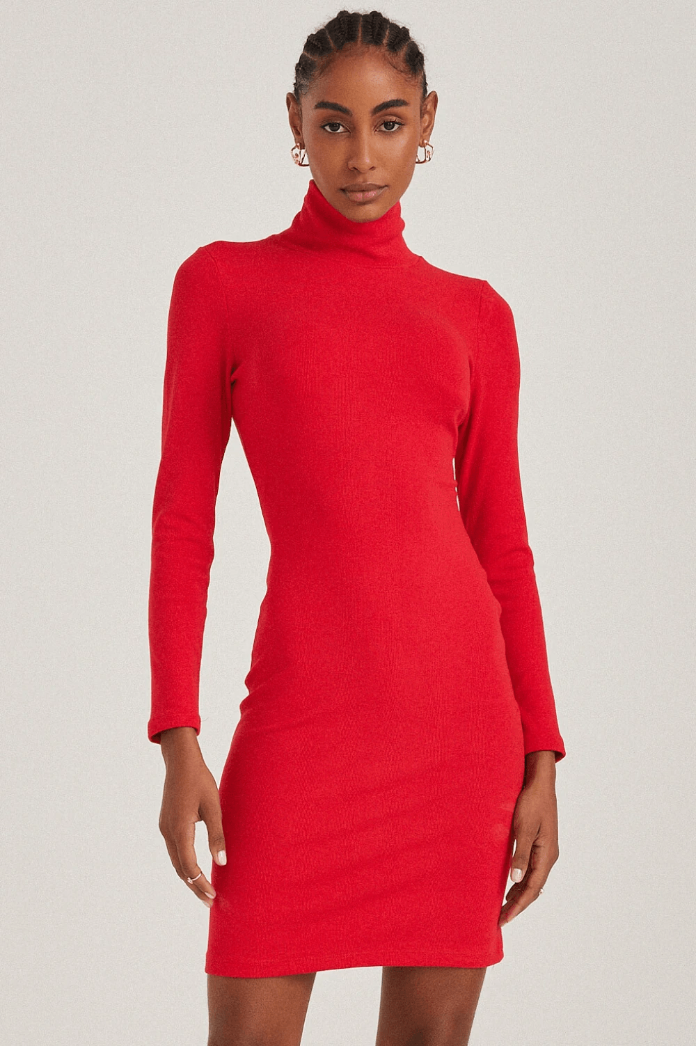 Vestido Sculpt decote princesa vermelho